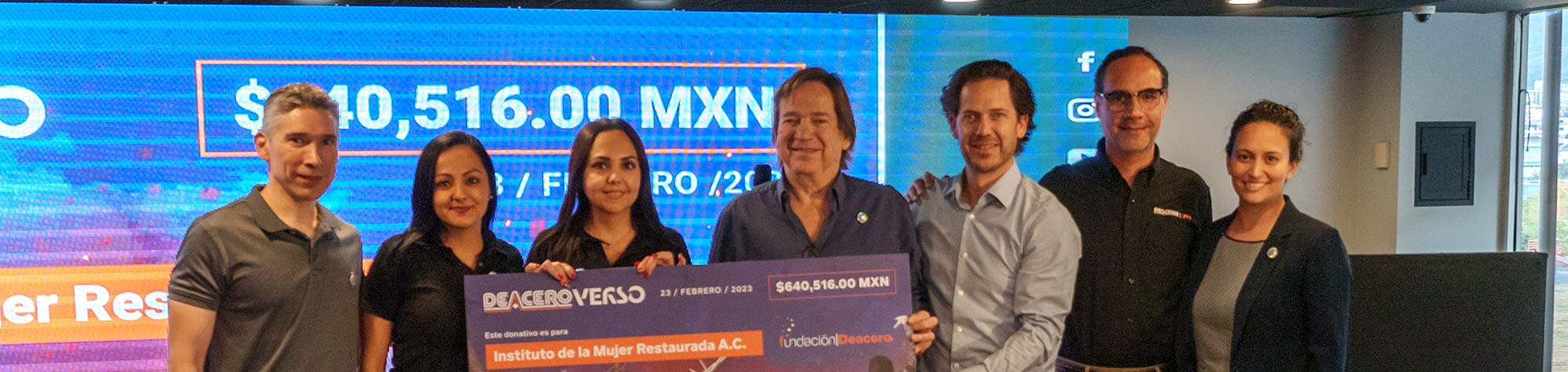 DEACERO entrega donativo por vidas libres de violencia